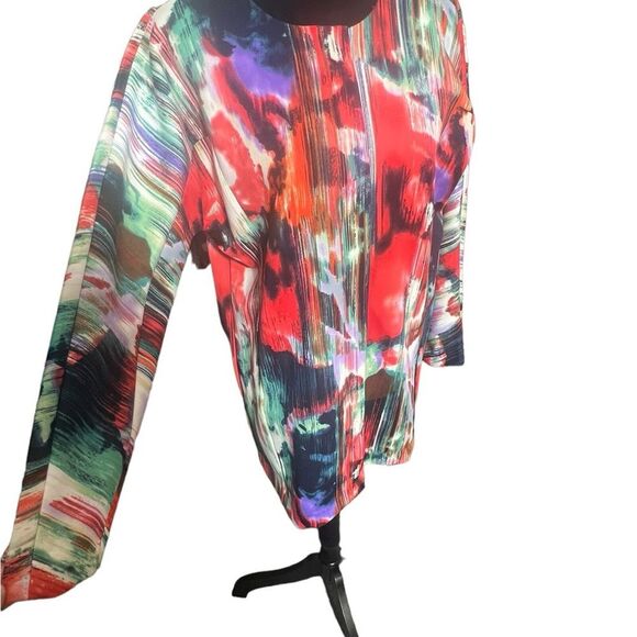 Chelsea&Theodore, Size Large, Vibrant Abstract Zip-Up Jacket. A4 - Picture 5 of 8